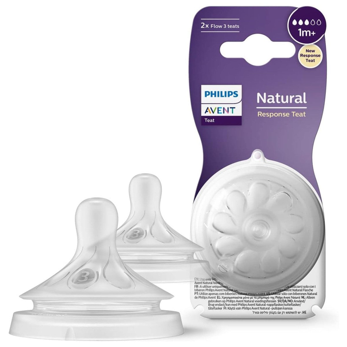 Natural Response 3.0 Teat Level 3 1M+ | Bottle Feeding | Avent for Mamas & Papas LB - Bottle Feeding