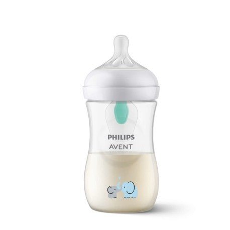 Natural Response Feeding Bottle with Pattern with Air free Valve 260ml | Bottle Feeding | Avent for Mamas & Papas LB - 6hr