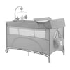 Nighty Night Grey Baby Cot Two Levels | Cot | KikkaBoo for Mamas & Papas LB - Bassinets & Travel Cots
