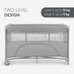 Nighty Night Grey Baby Cot Two Levels | Cot | KikkaBoo for Mamas & Papas LB - Bassinets & Travel Cots