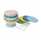 Non - Slip Bowls & 3 Flexible Spoons Pack of 5 | Feeding Set | Badabulle for Mamas & Papas LB - 6hr