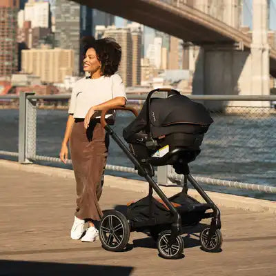 MIXX Next Stroller + Pipa Urbn  Infant Car Seat Black Bundle