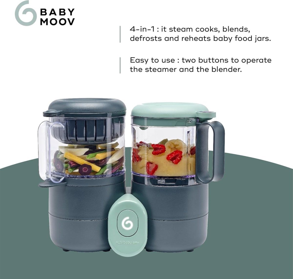 Nutribaby One 4 - in - 1 Baby Food Processor | Food Processor | Babymoov for Mamas & Papas LB - category