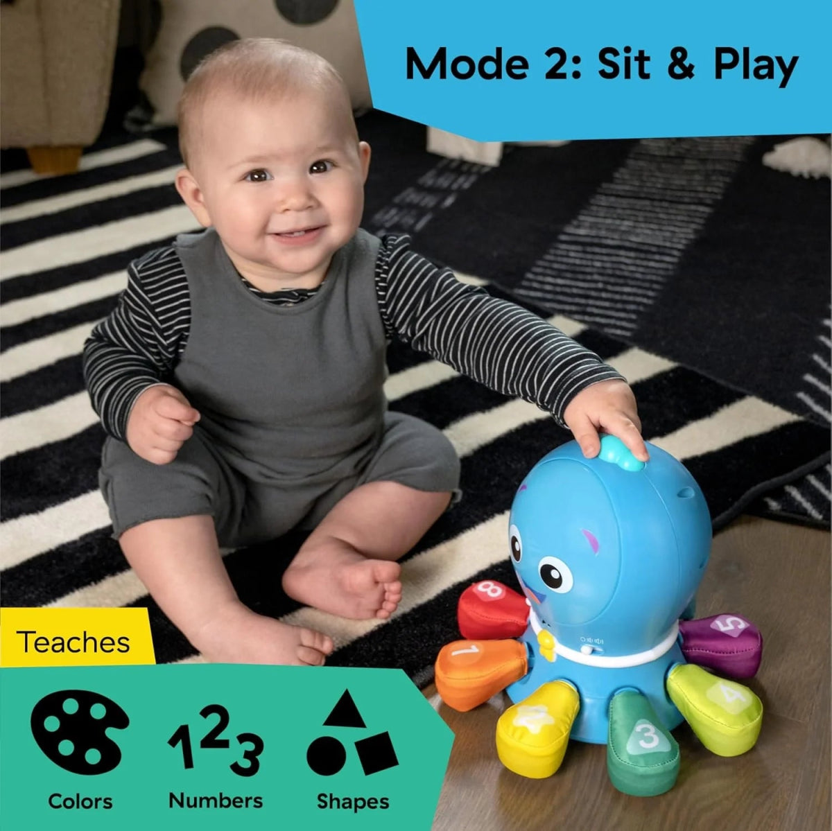 Ocean Explorers Go Opus Go 4 - in - 1 Crawling & Catch Activities Educational Toy | Learning Toy | Baby Einstein for Mamas & Papas LB - 6hr