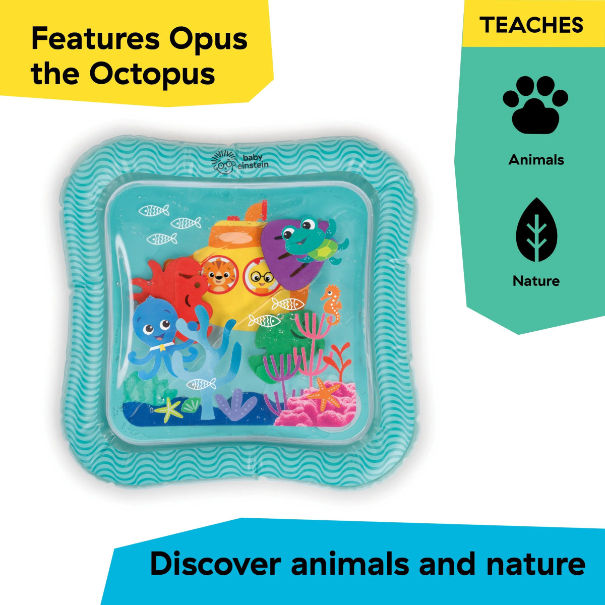 Ocean Explorers Sensory Splash Water Mat, Ages 0 - 36 Months | Sensory Toy | Baby Einstein for Mamas & Papas LB - Activity & Sensory Toys
