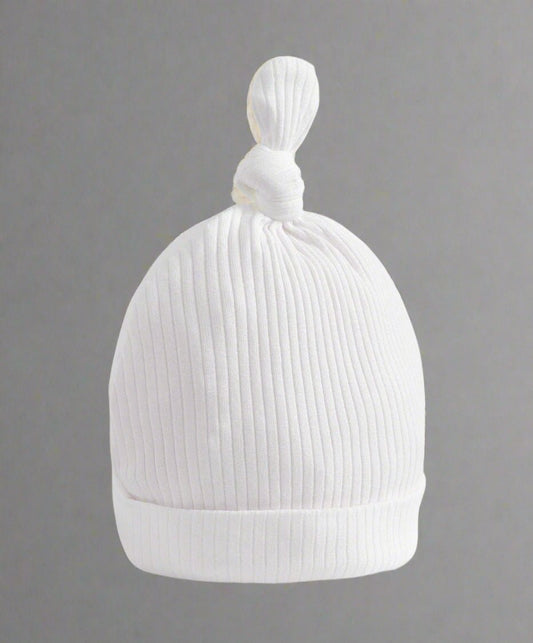 Organic Cotton Ribbed Hat - White | Accessory | Mamas & Papas for Mamas & Papas LB - 6hr