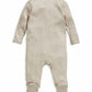 Organic Cotton Ribbed Sleepsuit - Oatmeal | Bodysuit | Mamas & Papas for Mamas & Papas LB - 6hr