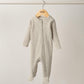 Organic Cotton Ribbed Sleepsuit - Oatmeal | Bodysuit | Mamas & Papas for Mamas & Papas LB - 6hr
