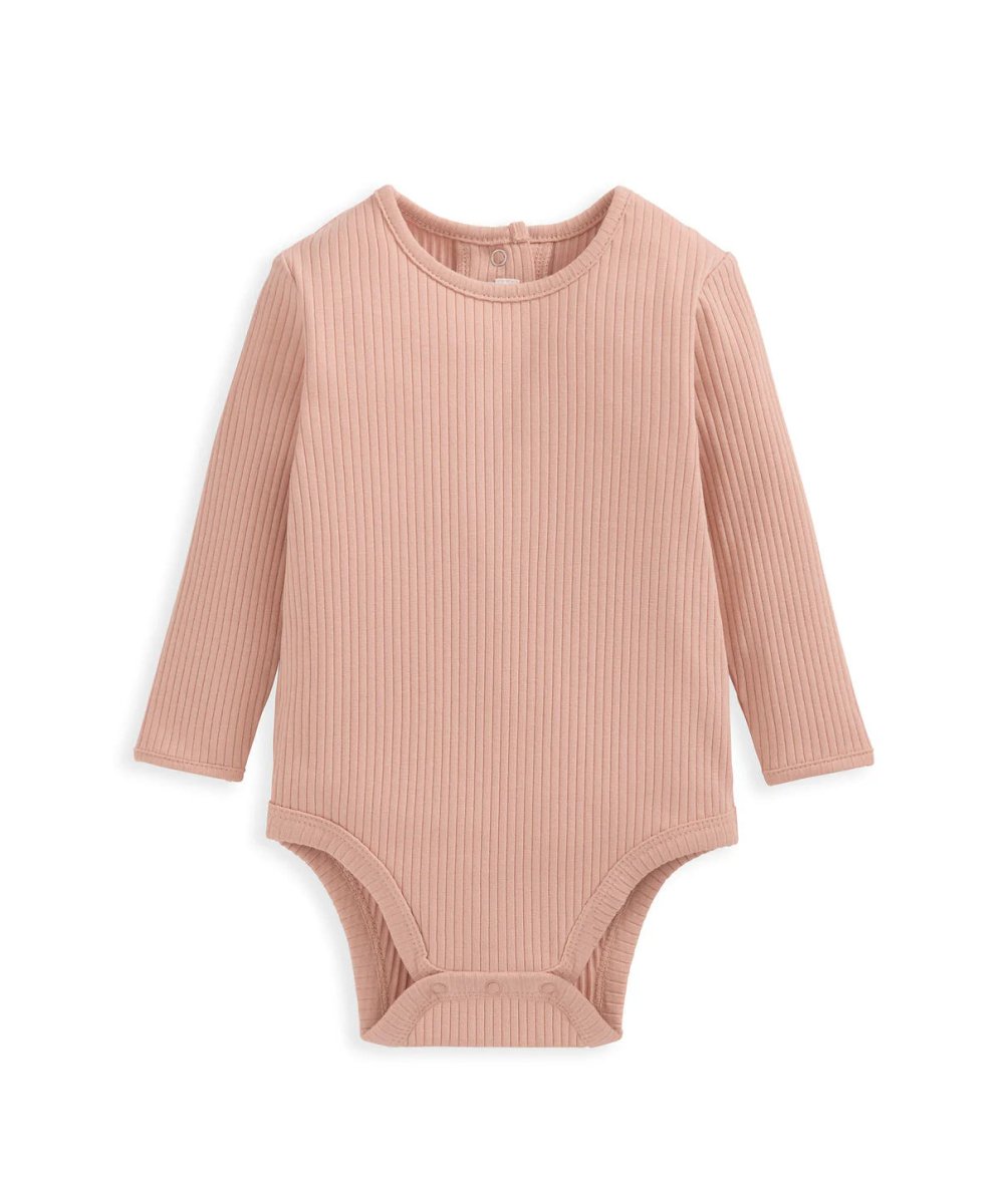 Organic Ribbed Bodysuit & Bottoms - Pink | Set | Mamas & Papas for Mamas & Papas LB - 6hr