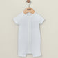 Organic Ribbed Zip Romper - White | Romper | Mamas & Papas for Mamas & Papas LB - 6hr