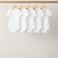 Organic Shortsleeved Bodysuits (Set of 5) - White | Bodysuit | Mamas & Papas for Mamas & Papas LB - 6hr