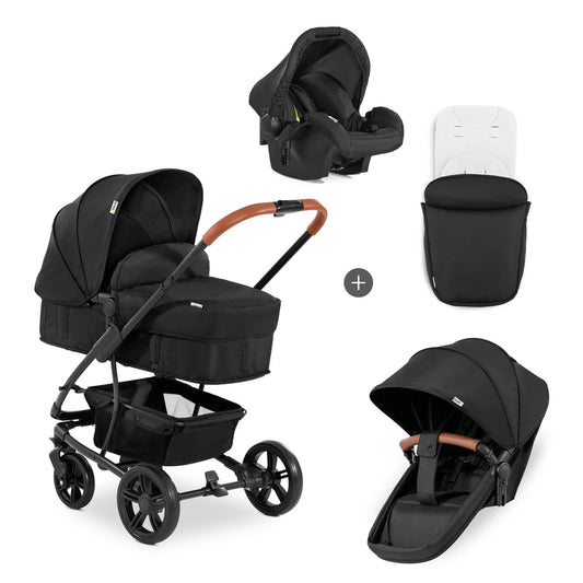Pacific 4 Shop N Drive Stroller Combo - Caviar | Stroller | Hauck for Mamas & Papas LB - Baby Gear