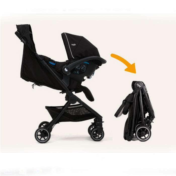 Pact Travel System with Gemm Car Seat - Black | Travel System | Joie for Mamas & Papas LB - Baby Gear