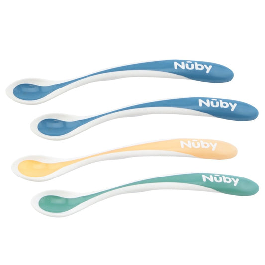 Patented hot safe spoon - Pack of 4 - Assorted | Spoon | Nuby for Mamas & Papas LB - 6hr