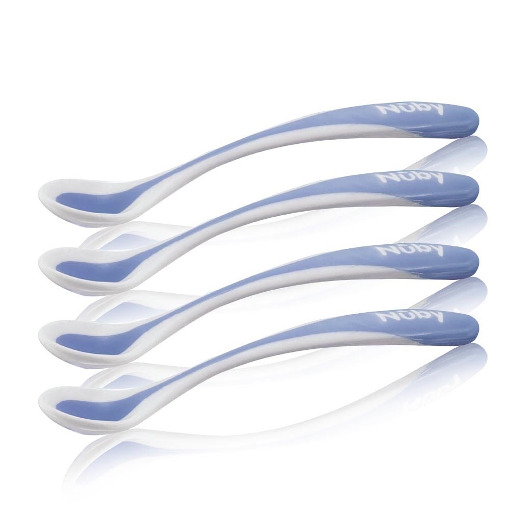 Patented hot safe spoon - Pack of 4 - Assorted | Spoon | Nuby for Mamas & Papas LB - 6hr