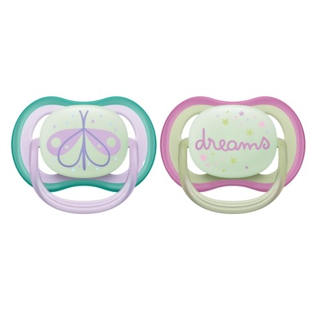 Avent Philips Pacifier Ultra Air Night 0-6 Months | Mamas & Papas, Babies, Nursing, Soother