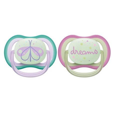 Philips Pacifier Ultra Air Night 0 - 6 Months | Soother | Avent for Mamas & Papas LB - 6hr