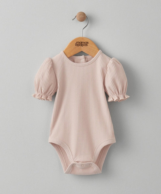 Pink Short Sleeve Bodysuit | Sleepsuit | Mamas & Papas for Mamas & Papas LB - 6hr