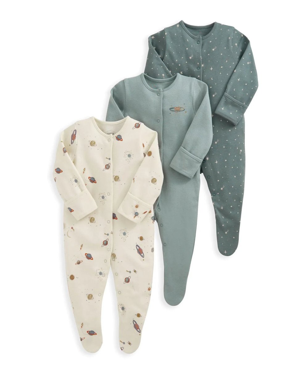 Planets Sleepsuits (Set of 3) | Sleepsuit | Mamas & Papas for Mamas & Papas LB - 6hr