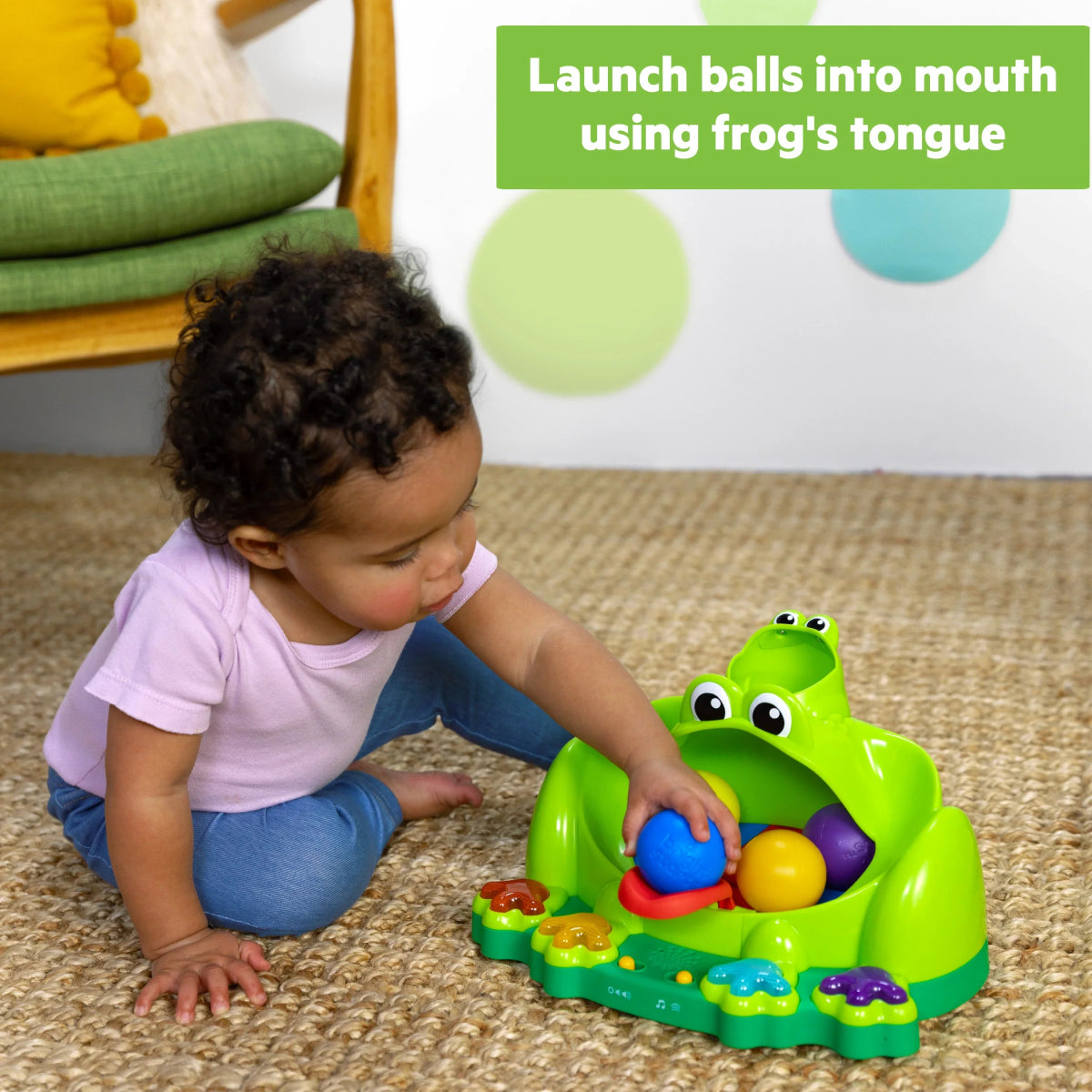 Poppin' Ball Frog Ball Play Toy | Activity Toy | Bright Starts for Mamas & Papas LB - Activity & Sensory Toys
