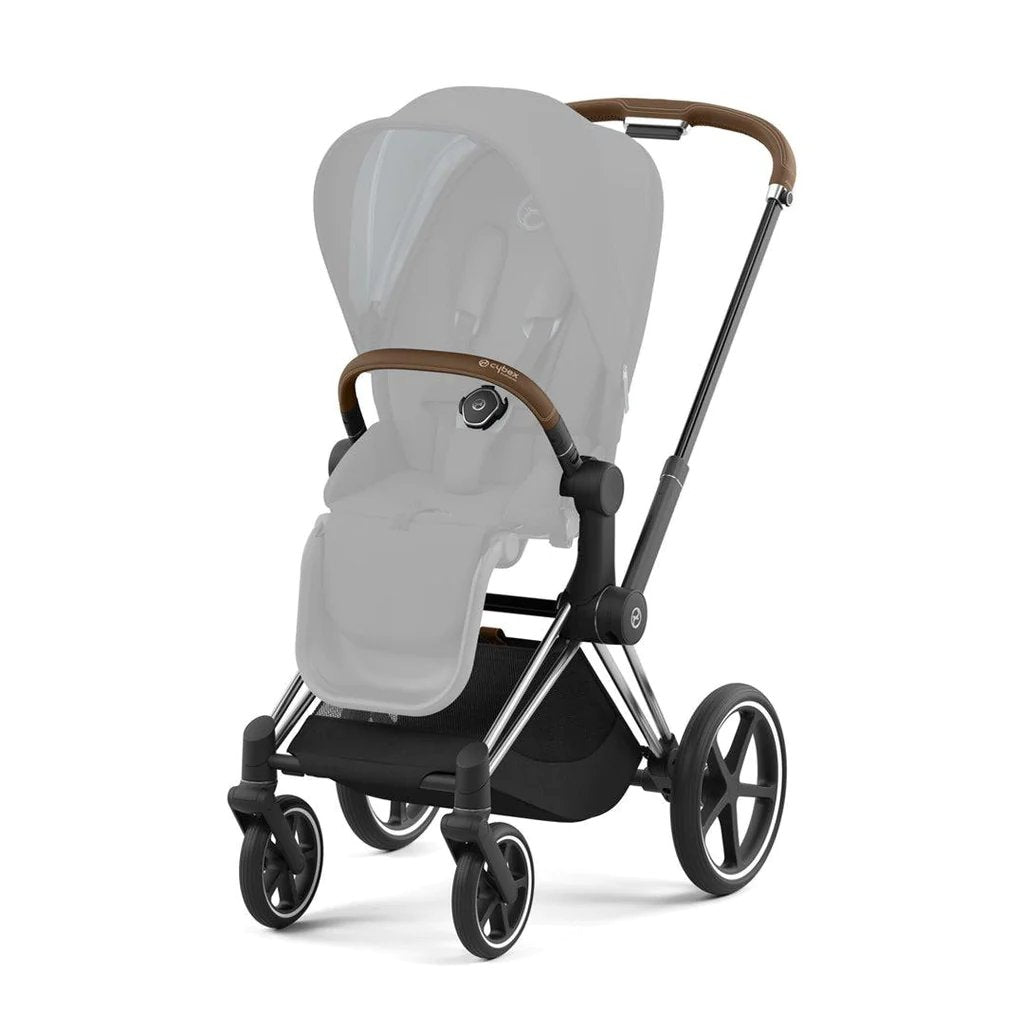Priam chrome stroller frame with brown details | Frame | Cybex for Mamas & Papas LB - Baby Gear