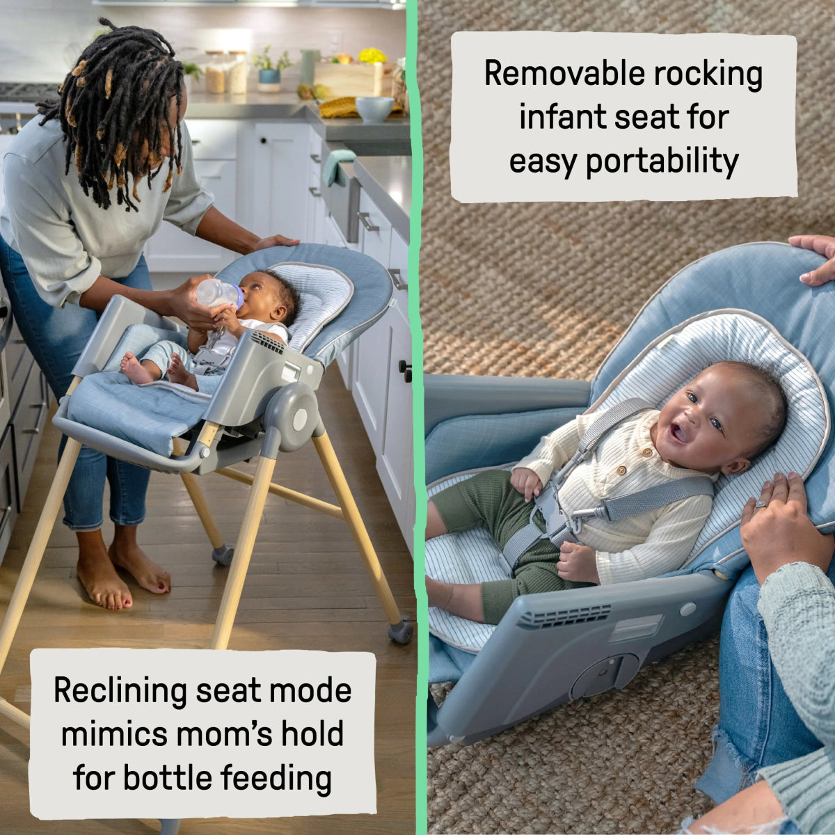 Proper Positioner 7 - in - 1 Deluxe High Chair - For Ages 0 - 60m | High Chair | Ingenuity for Mamas & Papas LB - Feeding & Weaning