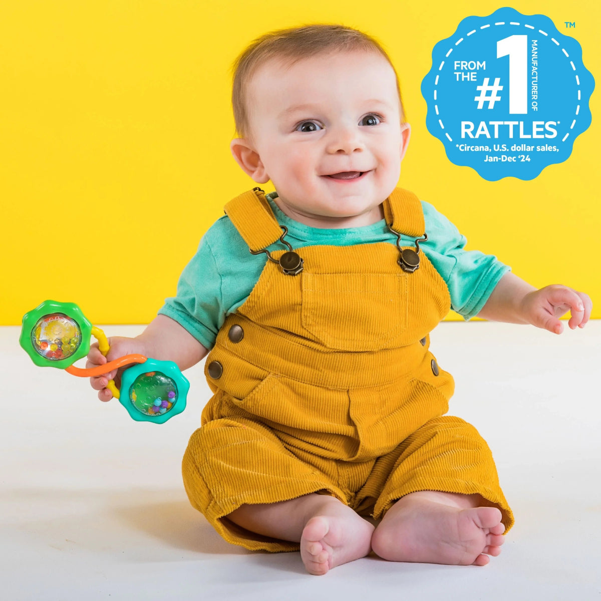 Rattle & Shake Barbell Toy | Rattle | Bright Starts for Mamas & Papas LB - 6hr