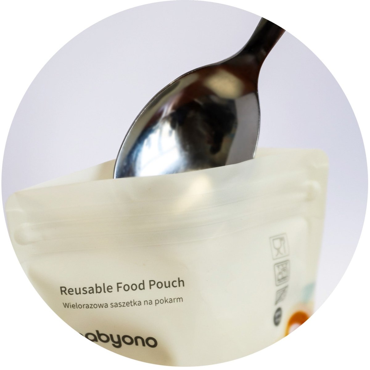 Reusable Food Sachets 150ml Pack of 5 | Sachets | Babyono for Mamas & Papas LB - 6hr