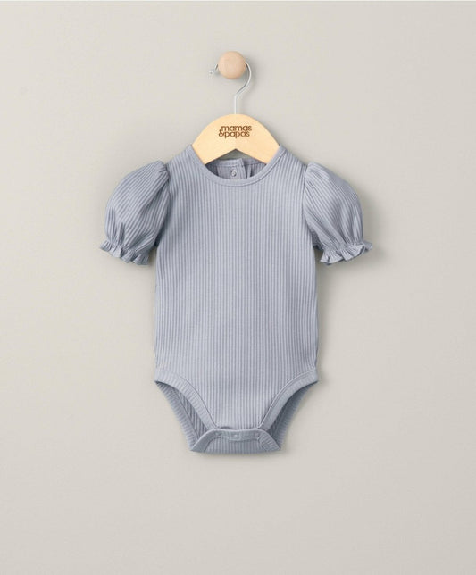 Ribbed Bodysuit - Heather | Bodysuit | Mamas & Papas for Mamas & Papas LB - 6hr