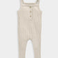 Ribbed Dungarees & Bodysuit Outfit Set - Oatmeal | Set | Mamas & Papas for Mamas & Papas LB - 6hr