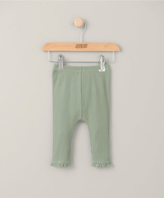 Ribbed Leggings - Green | Legging | Mamas & Papas for Mamas & Papas LB - 6hr