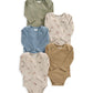 Ribbed Long - Sleeve Bodysuits (Set of 5) - Autumn | Bodysuit | Mamas & Papas for Mamas & Papas LB - 6hr