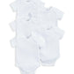 Ribbed Shortsleeved Bodysuits (Set of 5) - White | Bodysuit | Mamas & Papas for Mamas & Papas LB - 6hr