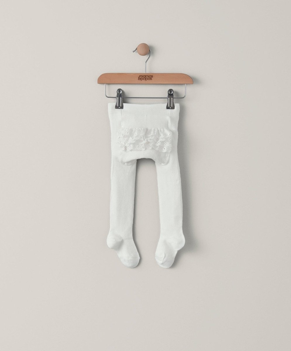 Ruffle Frill Tights Off - White | Tight | Mamas & Papas for Mamas & Papas LB - 6hr