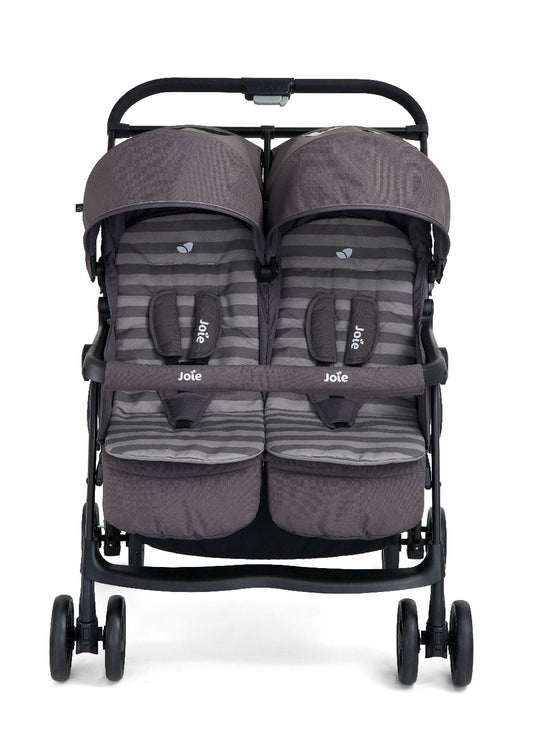Joie Aire Twin Stroller Side By Side - Dark Pewter | Mamas & Papas, Babies, Nursing, Twin Stroller