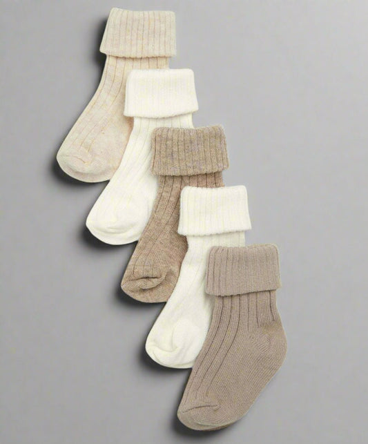 Sand Chunky Cotton Socks | Accessory | Mamas & Papas for Mamas & Papas LB - 6hr