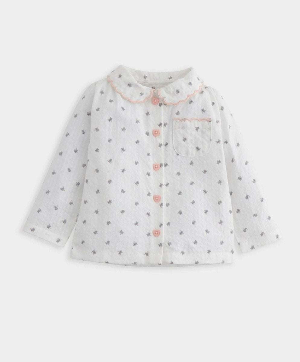 Scalloped Pyjamas - Floral | Sleepsuit | Mamas & Papas for Mamas & Papas LB - 6hr