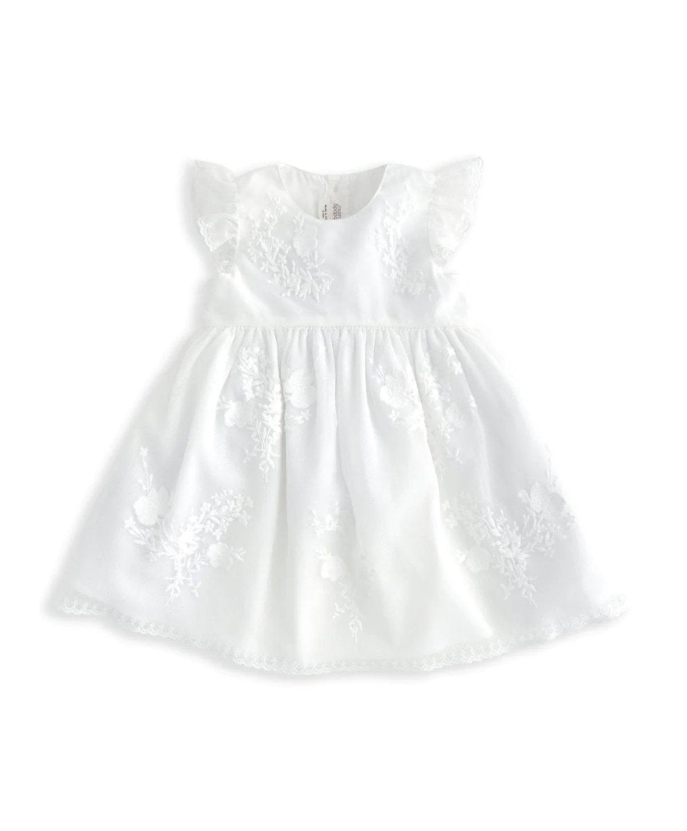 Short Sleeve Embroidered Lace Dress - Floral Print | Dress | Mamas & Papas for Mamas & Papas LB - 6hr
