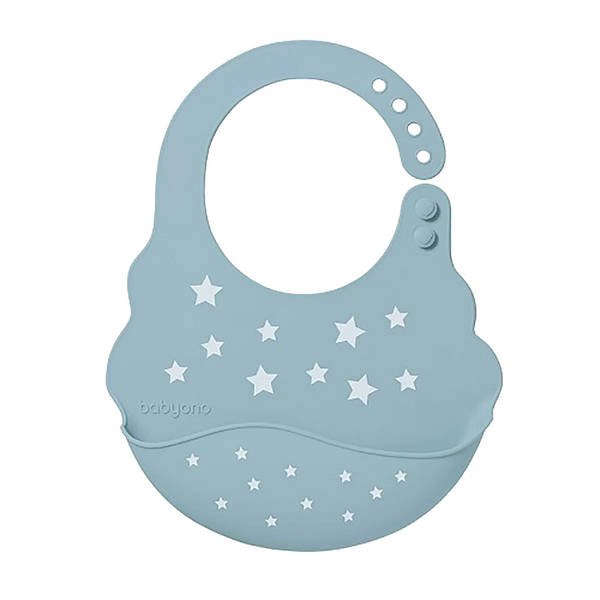 Silicone Bib with Adjustable Closure Stars | Bib | Babyono for Mamas & Papas LB - 6hr