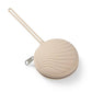 Silicone soother case, beige round clip-on case with silicone carrying strap