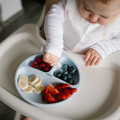Silicone Suction Plate Light Blue | Plate | Babyono for Mamas & Papas LB - Cultery & Plates
