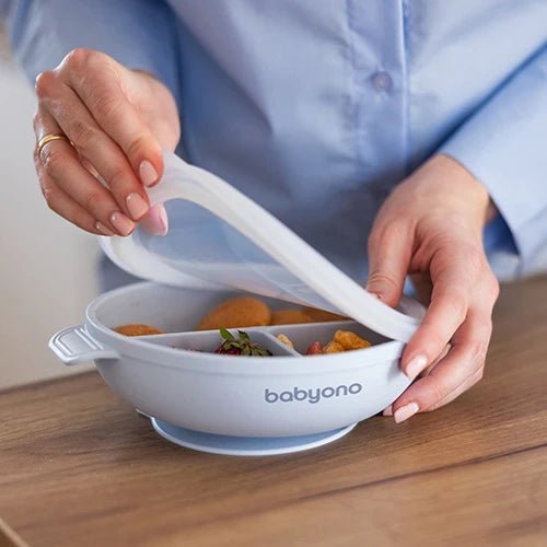 Silicone suction plate with lid | Suction Plate | Babyono for Mamas & Papas LB - Christmas