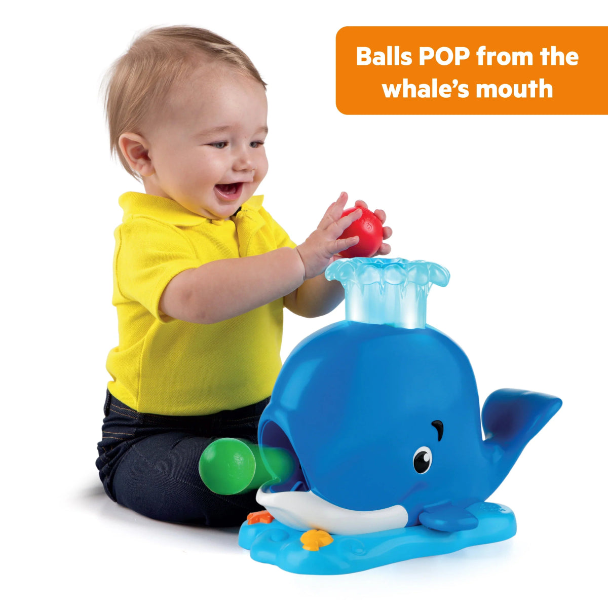 Silly Spout Whale Ball Popper Baby Activity Toy | Activity Toy | Bright Starts for Mamas & Papas LB - 6hr
