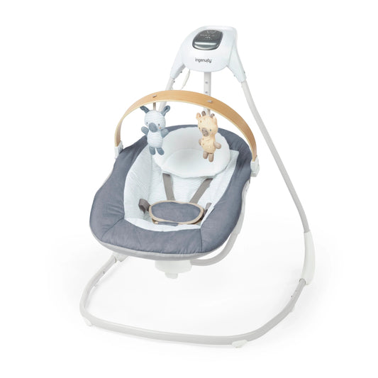 SimpleComfort Compact Soothing Swing - Chambray | Swing | Ingenuity for Mamas & Papas LB - Furniture & Nursery