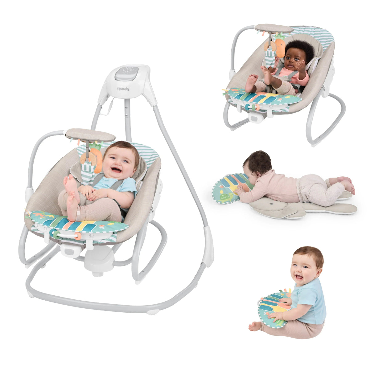 SimpleComfort Piano Playtime 4 - in - 1 Baby Swing & Rocker | Swing | Ingenuity for Mamas & Papas LB - Christmas