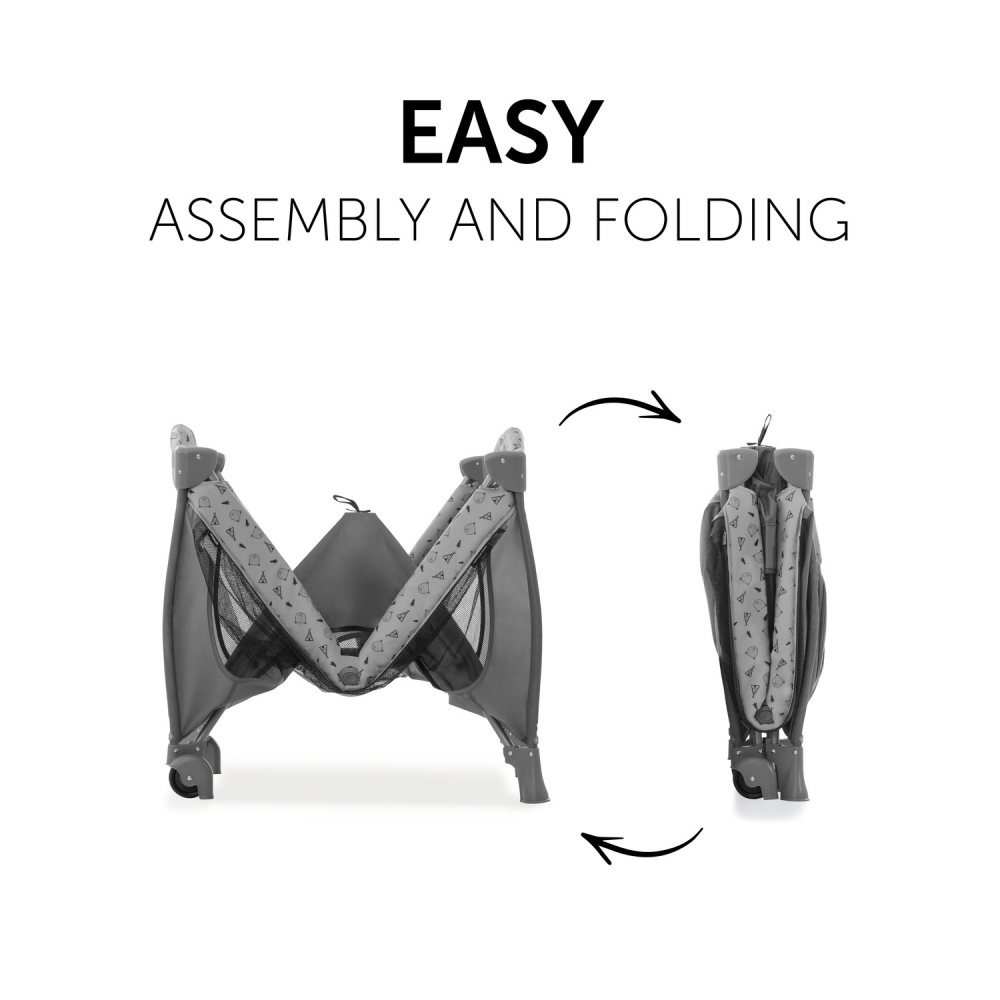 Sleep N Play Center Travel Cot Nordic Grey | Travel Cot | Hauck for Mamas & Papas LB - Activity & Sensory Toys