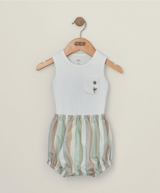 Sleeveless Bodysuit & Shorts Outfit Set | Set | Mamas & Papas for Mamas & Papas LB - 6hr