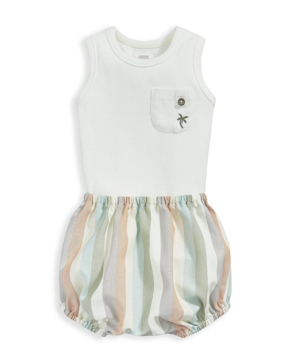 Sleeveless Bodysuit & Shorts Outfit Set | Set | Mamas & Papas for Mamas & Papas LB - 6hr
