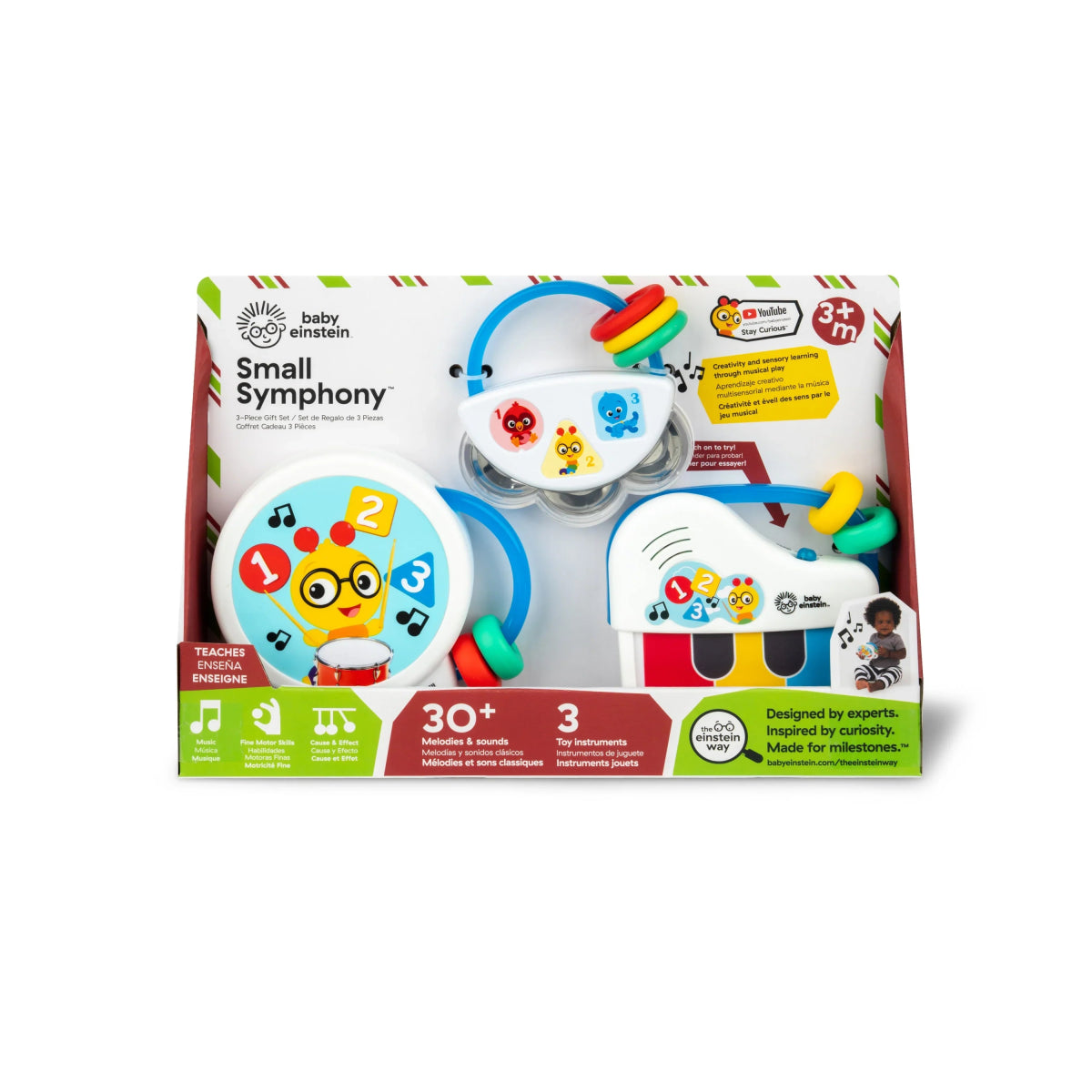 Small Symphony 3 - Piece Musical Toy Set, Ages 3m+ | Musical Toy | Baby Einstein for Mamas & Papas LB - 6hr