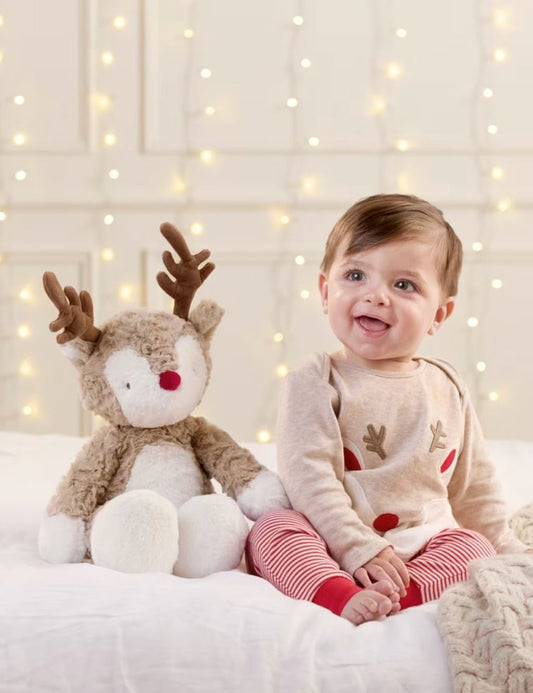 Soft Toy Reindeer Beanie | Car Seat | Mamas & Papas for Mamas & Papas LB - 6hr
